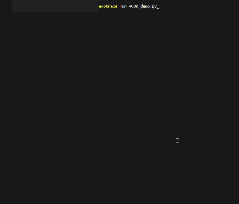 EcoTrace Demo
